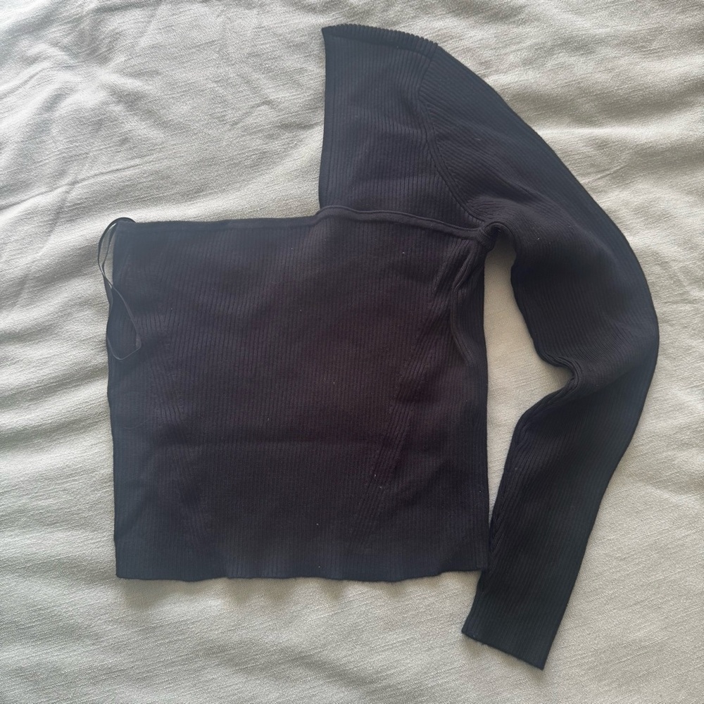 Abercrombie & Fitch Black Ribbed Top